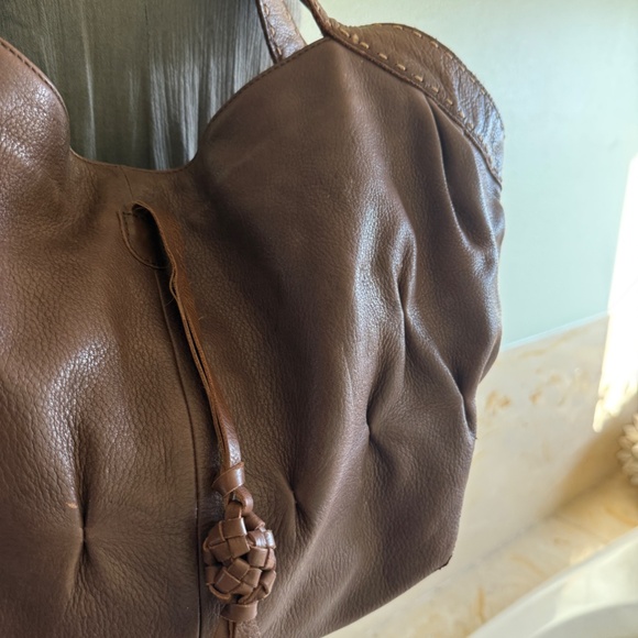 J.Jill Brown Genuine Leather Hobo Y2K Large Purse - Picture 10 of 10